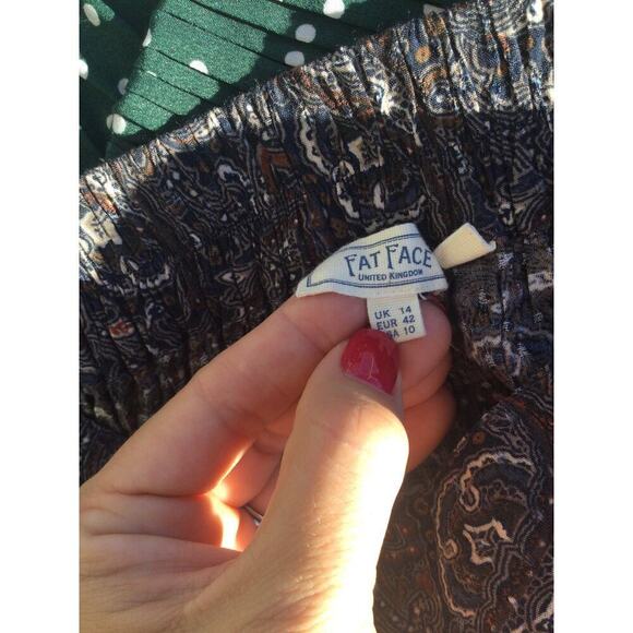 Fat Face Maxi skirt womens size 10 paisley gray grey modest long western boho - Picture 2 of 11